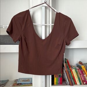 lululemon athletica Chocolate Short Sleeve Top